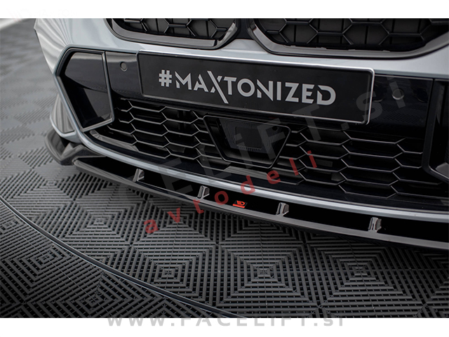 BMW 3 G20 G21 LCI M340i M-Pack 22- podaljšek sprednjega odbijača črni sijaj