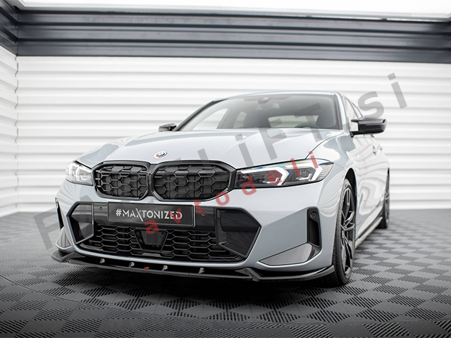 BMW 3 G20 G21 LCI M340i M-Pack 22- podaljšek sprednjega odbijača črni sijaj