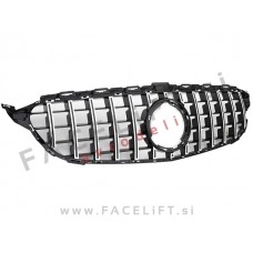 Mercedes C A205 C205 S205 W205 18-21 maska črna kromirana sijaj