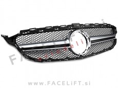Mercedes C A205 C205 S205 W205 18-21 maska črna srebrna mat Mercedes C A205 C205 S205 W205 18-21 maska črna srebrna mat