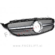 Mercedes C A205 C205 S205 W205 18-21 maska črna srebrna mat kamera Mercedes C A205 C205 S205 W205 18-21 maska črna srebrna mat kamera
