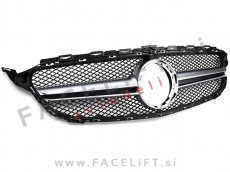 Mercedes C A205 C205 S205 W205 18-21 maska črna srebrna mat kamera Mercedes C A205 C205 S205 W205 18-21 maska črna srebrna mat kamera