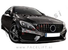 Mercedes C A205 C205 S205 W205 14-18 maska črna sijaj kamera