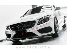 Mercedes C A205 C205 S205 W205 14-18 maska črna sijaj kamera