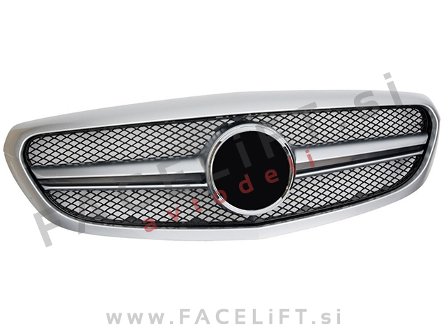 Mercedes C A205 C205 S205 W205 14-18 maska srebrna mat