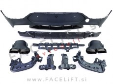 Mercedes GLC Coupe AMG Line 16-19 difuzor z nastavki za izpuh AMG izgled črni sijaj