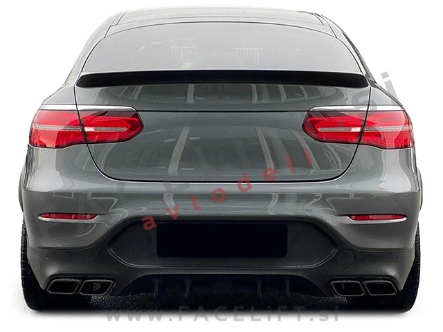 Mercedes GLC Coupe AMG Line 16-19 difuzor z nastavki za izpuh AMG izgled črni sijaj