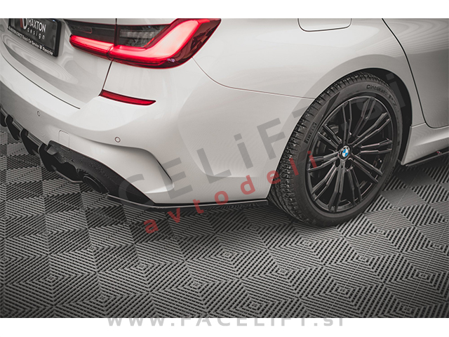 BMW 3 G20 G21 M-Pack 19-22 podaljški zadnjega odbijača črni sijaj