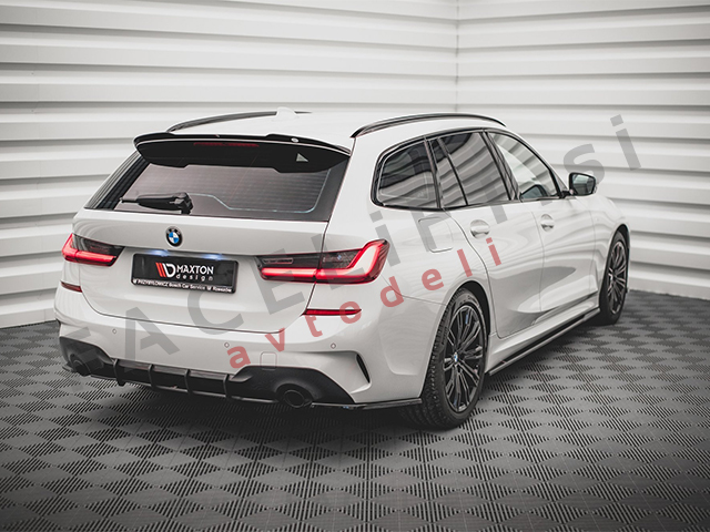 BMW 3 G20 G21 M-Pack 19-22 podaljški zadnjega odbijača črni sijaj