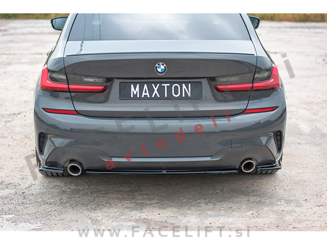 BMW 3 Limuzina G20 M-Pack 19-22 podaljšek zadnjega odbijača črni sijaj