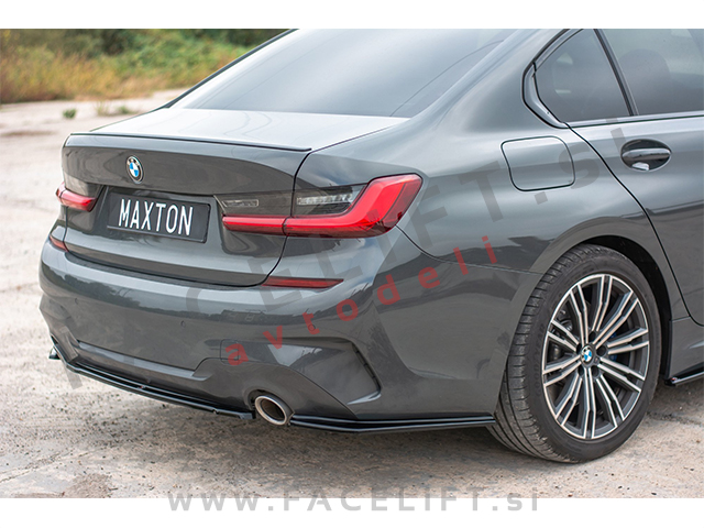 BMW 3 G20 G21 M-Pack 19-22 podaljški zadnjega odbijača črni sijaj