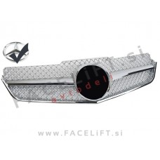 Mercedes E Cabriolet Coupe A207 C207 09-13 maska kromirana srebrna sijaj