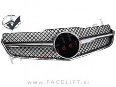 Mercedes E Cabriolet Coupe A207 C207 09-13 maska črna kromirana sijaj