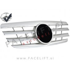 Mercedes E W210 99-02 maska srebrna kromirana sijaj