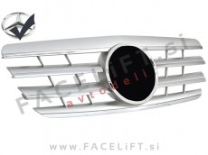 Mercedes E W210 99-02 maska srebrna kromirana sijaj