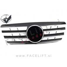 Mercedes E W210 99-02 maska črna kromirana sijaj