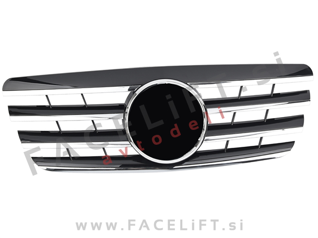 Mercedes E W210 99-02 maska črna kromirana sijaj
