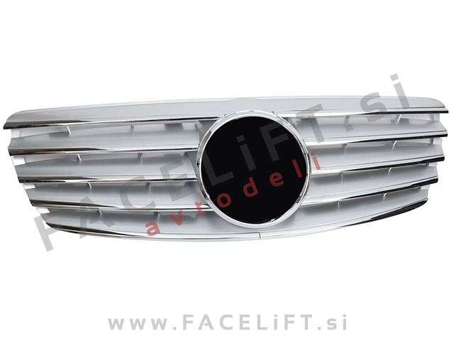 Mercedes E W211 02-06 maska srebrna kromirana sijaj Mercedes E W211 02-06 maska srebrna kromirana sijaj