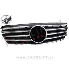 Mercedes E W211 02-06 maska črna kromirana sijaj