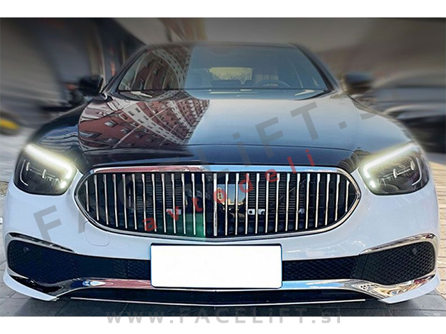 Mercedes E A238 C238 S213 W213 Exclusive 20- maska Maybach izgled črna kromirana sijaj