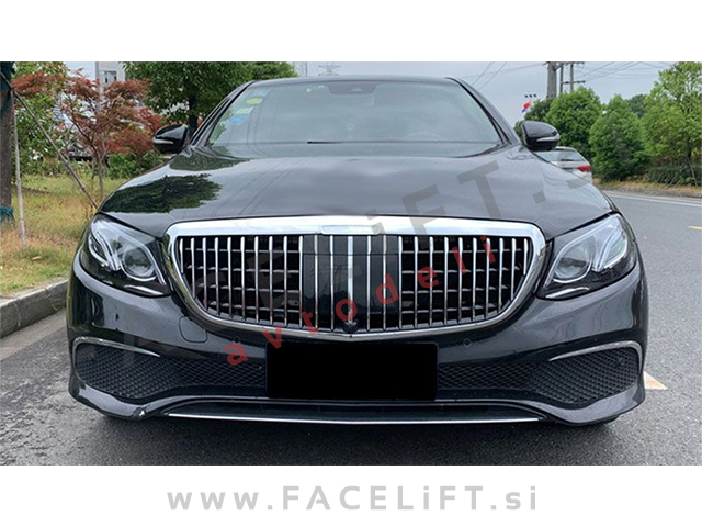 Mercedes E A238 C238 S213 W213 Exclusive 20- maska Maybach izgled črna kromirana sijaj