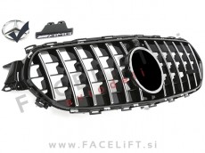 Mercedes E A238 C238 S213 W213 20-23 maska GT izgled črna kromirana sijaj