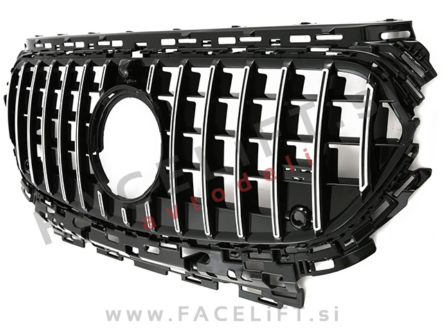 Mercedes E S214 W214 X214 AMG Line Avantgarde 23- maska črna kromirana sijaj