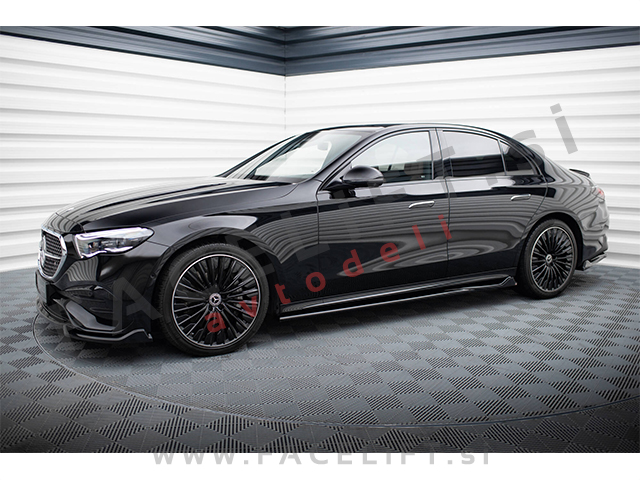 Mercedes E S214 W214 AMG Line 23- podaljški pragov črni sijaj Mercedes E S214 W214 AMG Line 23- podaljški pragov črni sijaj
