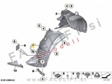 BMW X4 F26 14-18 sprednji kolotek sprednji del desni
