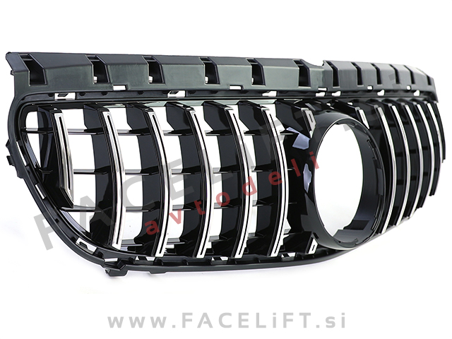 Mercedes B W246 14-19 maska črna kromirana sijaj