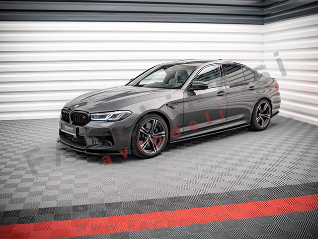BMW M5 F90 17-24 podaljški pragov črni sijaj