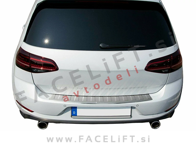 VW Golf 7 Hatchback 12-20 zaščita zadnjega odbijača srebrna mat VW Golf 7 Hatchback 12-20 zaščita zadnjega odbijača srebrna mat