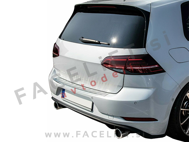 VW Golf 7 Hatchback 12-20 zaščita zadnjega odbijača srebrna mat