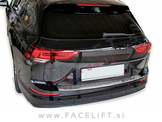 VW Golf 8 Karavan 20- zaščita zadnjega odbijača srebrna mat