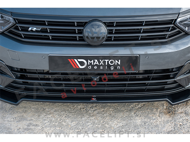 VW Passat B8 R-Line 14-19 podaljšek sprednjega odbijača črni sijaj