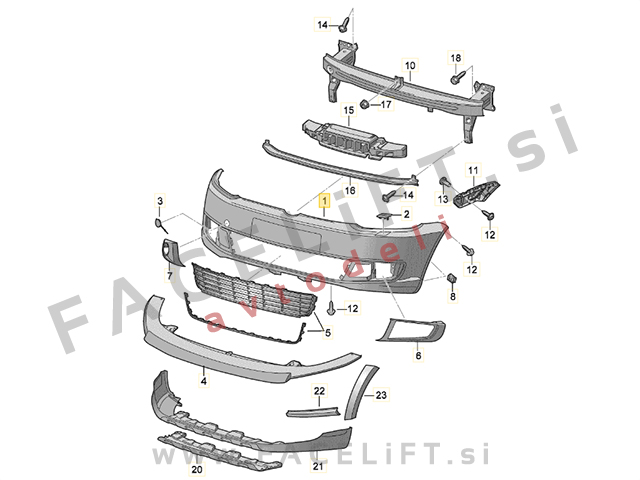 VW Caddy 2K 10-15 sprednji odbijač VW Caddy 2K 10-15 sprednji odbijač