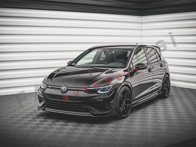 VW Golf 8 R 20-24 podaljšek sprednjega odbijača črni sijaj