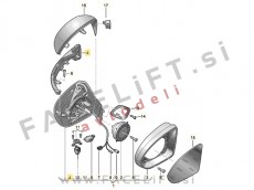 VW Passat B8 14-24 LED smernik bočnega ogledala levi