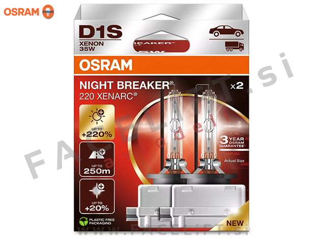 Xenon žarnice Osram Night Breaker 220 Xenarc D1S (PK32d-2) 35W Xenon žarnice Osram Night Breaker 220 Xenarc D1S (PK32d-2) 35W