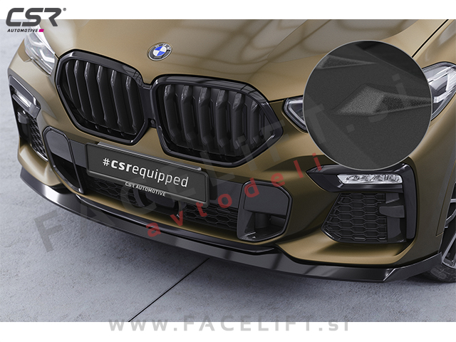 BMW X6 G06 M-Pack 19- podaljšek sprednjega odbijača črni mat
