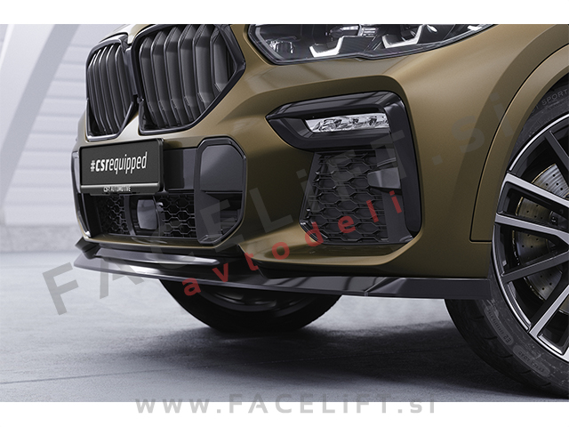 BMW X6 G06 M-Pack 19- podaljšek sprednjega odbijača črni mat BMW X6 G06 M-Pack 19- podaljšek sprednjega odbijača črni mat