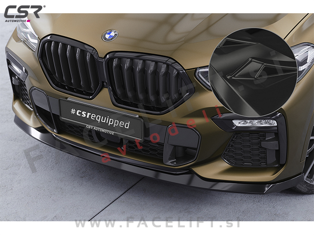 BMW X6 G06 M-Pack 19- podaljšek sprednjega odbijača črni sijaj BMW X6 G06 M-Pack 19- podaljšek sprednjega odbijača črni sijaj