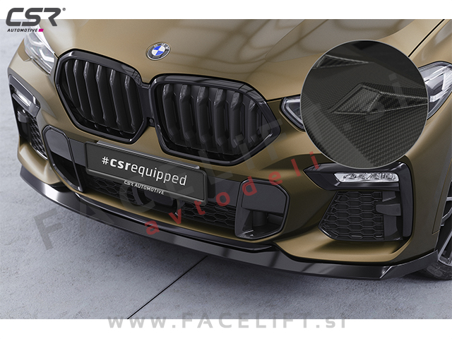 BMW X6 G06 M-Pack 19- podaljšek sprednjega odbijača karbon mat BMW X6 G06 M-Pack 19- podaljšek sprednjega odbijača karbon mat