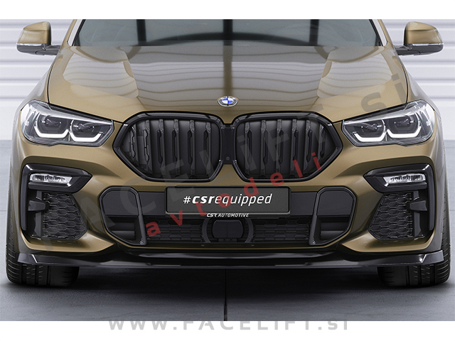 BMW X6 G06 M-Pack 19- podaljšek sprednjega odbijača karbon mat