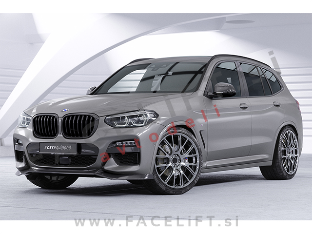 BMW X4 G06 M-Pack 18-21 podaljšek sprednjega odbijača črni mat