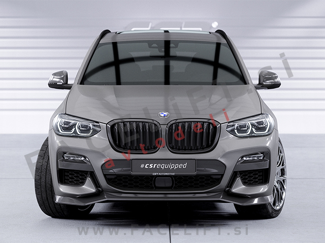 BMW X4 G06 M-Pack 18-21 podaljšek sprednjega odbijača črni mat
