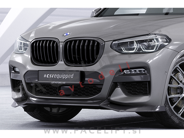 BMW X4 G06 M-Pack 18-21 podaljšek sprednjega odbijača črni sijaj