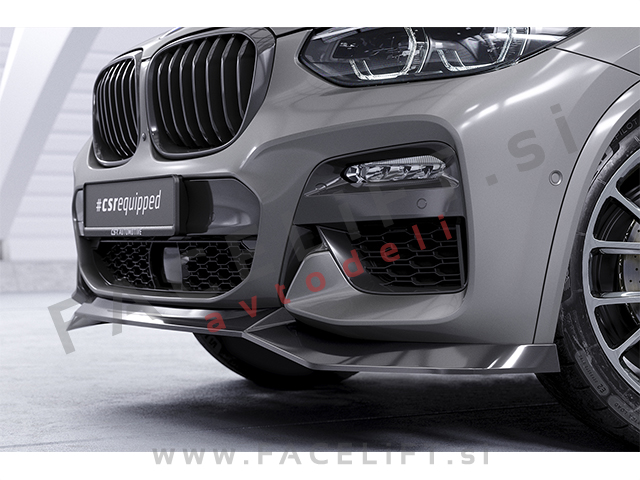 BMW X4 G06 M-Pack 18-21 podaljšek sprednjega odbijača karbon mat
