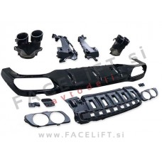 Mercedes E Limuzina AMG Line 20-23 difuzor z nastavki za izpuh