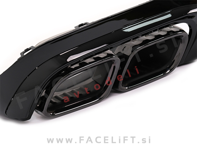 Mercedes E Limuzina AMG Line 20-23 difuzor z nastavki za izpuh AMG E63 izgled